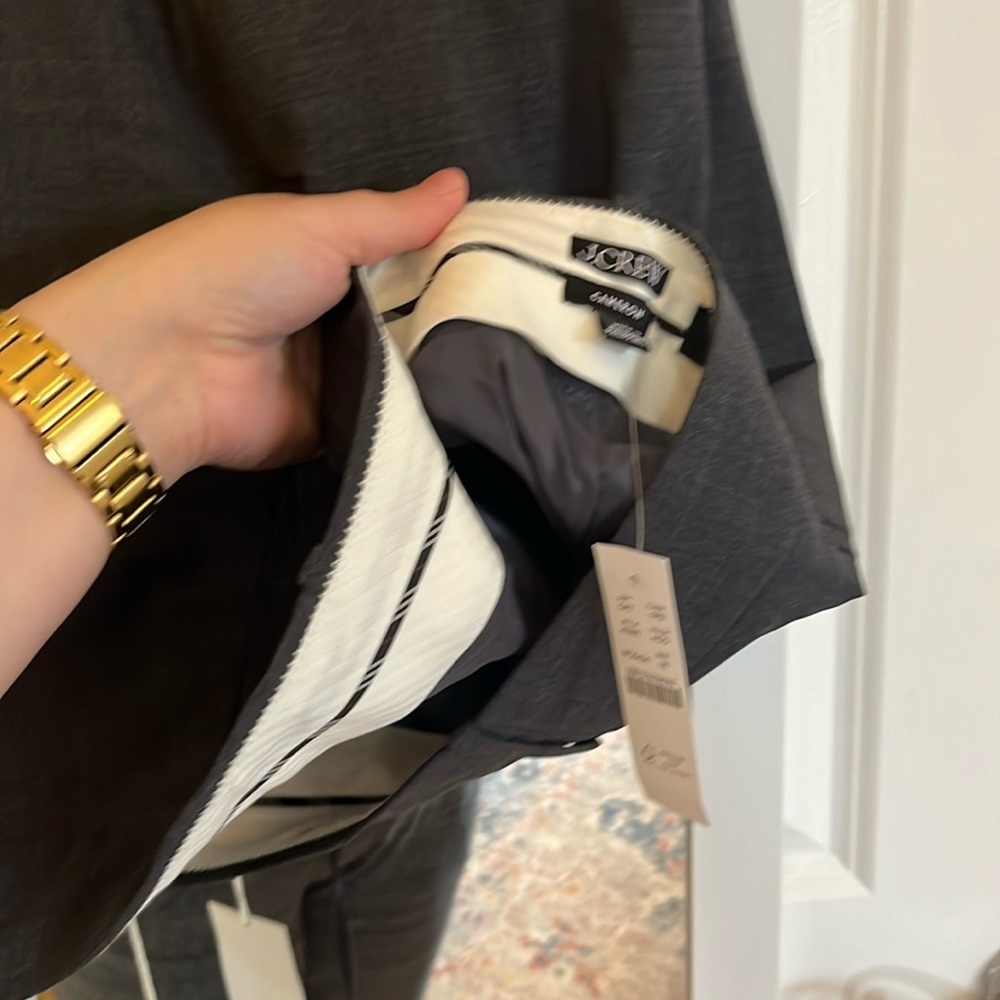 NWT J. Crew Cameron suit pants charcoal